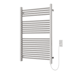 Denby 44" x 30" Plug-In Heated Towel Rail - Brushed Nickel thumbnail 1