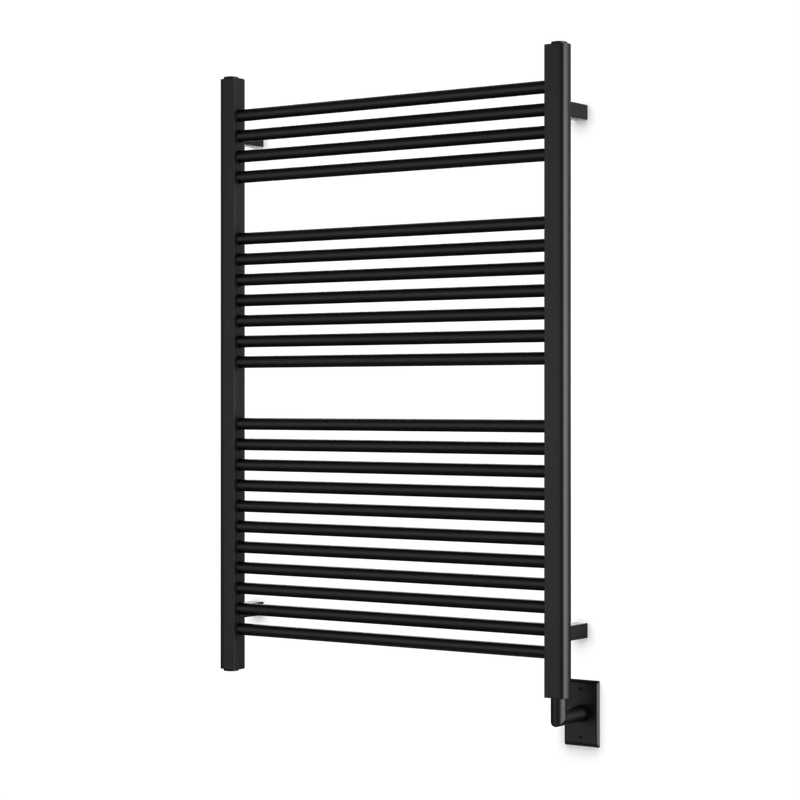 Denby 44" x 30" Hardwired Heated Towel Rail - Matte Black image 1