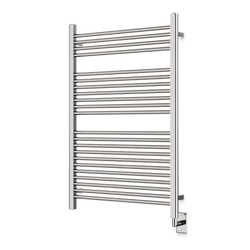 Denby 44" x 30" Hardwired Heated Towel Rail - Brushed Nickel thumbnail 1