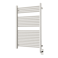 Denby 44" x 30" Hardwired Heated Towel Rail - Polished Nickel thumbnail 1