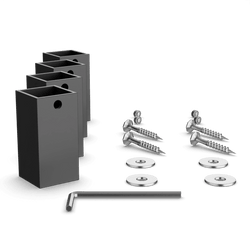 Heated Towel Rail Mounting Brackets and Hardware - Matte Black thumbnail 1