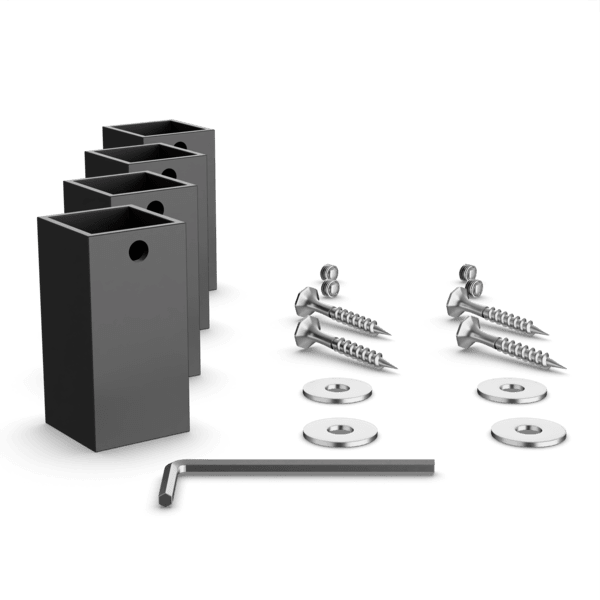 Heated Towel Rail Mounting Brackets and Hardware - Matte Black image 1