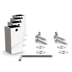 Heated Towel Rail Mounting Brackets and Hardware - Brushed Nickel thumbnail 1