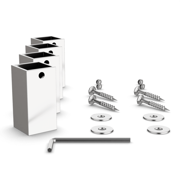 Heated Towel Rail Mounting Brackets and Hardware - Brushed Nickel image 1