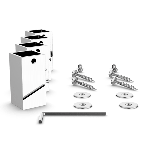Heated Towel Rail Mounting Brackets and Hardware - Chrome image 1