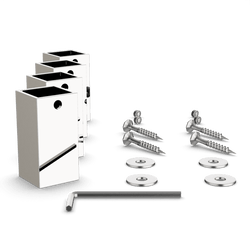 Heated Towel Rail Mounting Brackets and Hardware - Polished Nickel thumbnail 1
