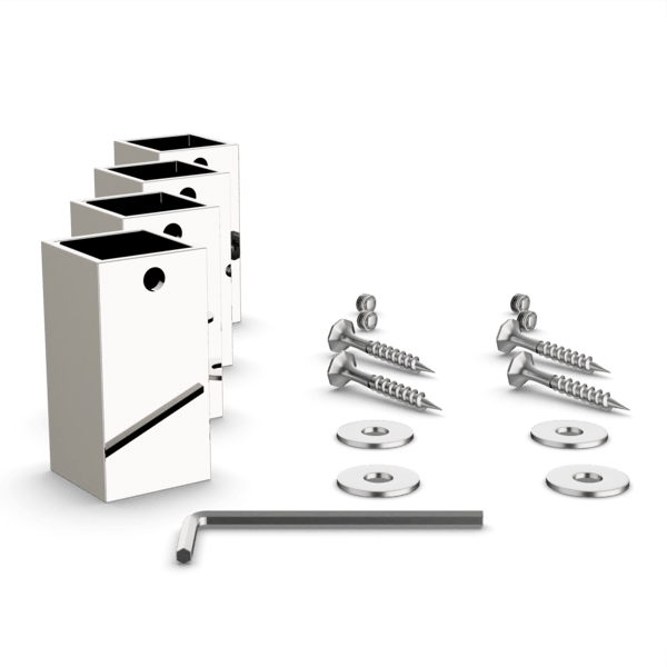 Heated Towel Rail Mounting Brackets and Hardware - Polished Nickel image 1