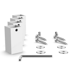 Heated Towel Rail Mounting Brackets and Hardware - White thumbnail 1