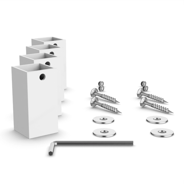 Heated Towel Rail Mounting Brackets and Hardware - White image 1