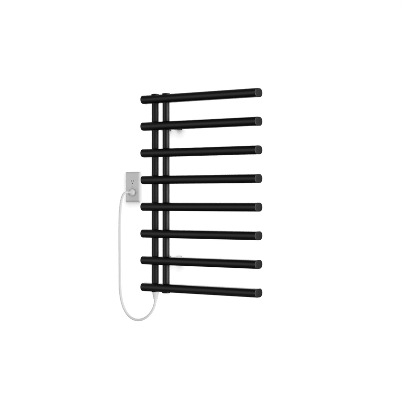 Linx 30" x 20" Plug-In Heated Towel Rail - Matte Black image 1