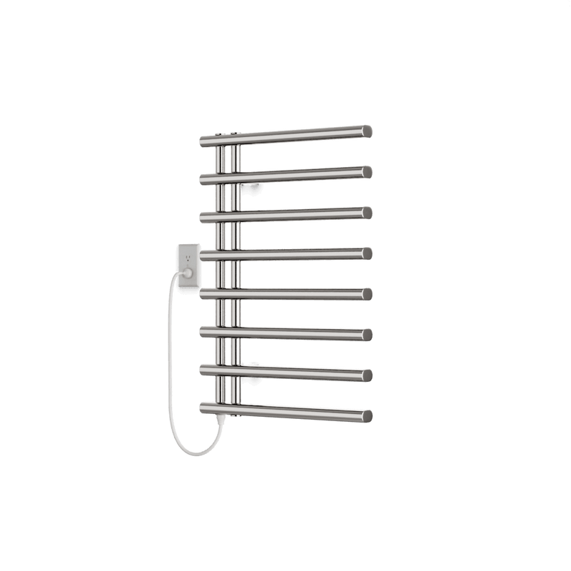 Linx 30" x 20" Plug-In Heated Towel Rail - Brushed Nickel image 1