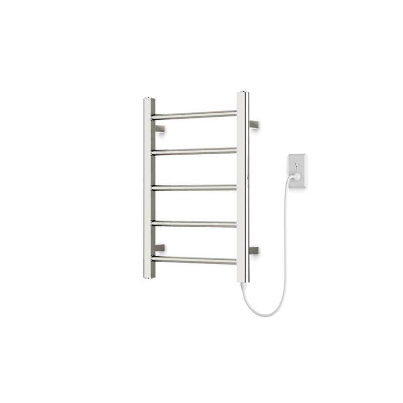 Ryton 26" x 18" Plug-In Heated Towel Rail - Polished Nickel image 1