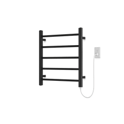 Ryton 26" x 24" Plug-In Heated Towel Rail - Matte Black thumbnail 1