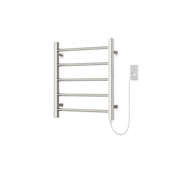 Ryton 26" x 24" Plug-In Heated Towel Rail - Polished Nickel thumbnail 1