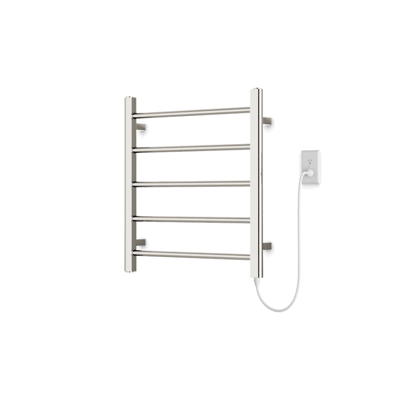 Ryton 26" x 24" Plug-In Heated Towel Rail - Polished Nickel image 1