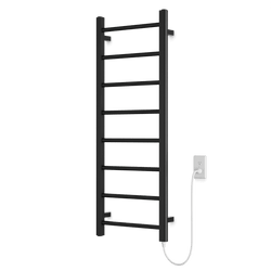 Ryton 47" x 18" Plug-In Heated Towel Rail - Matte Black thumbnail 1