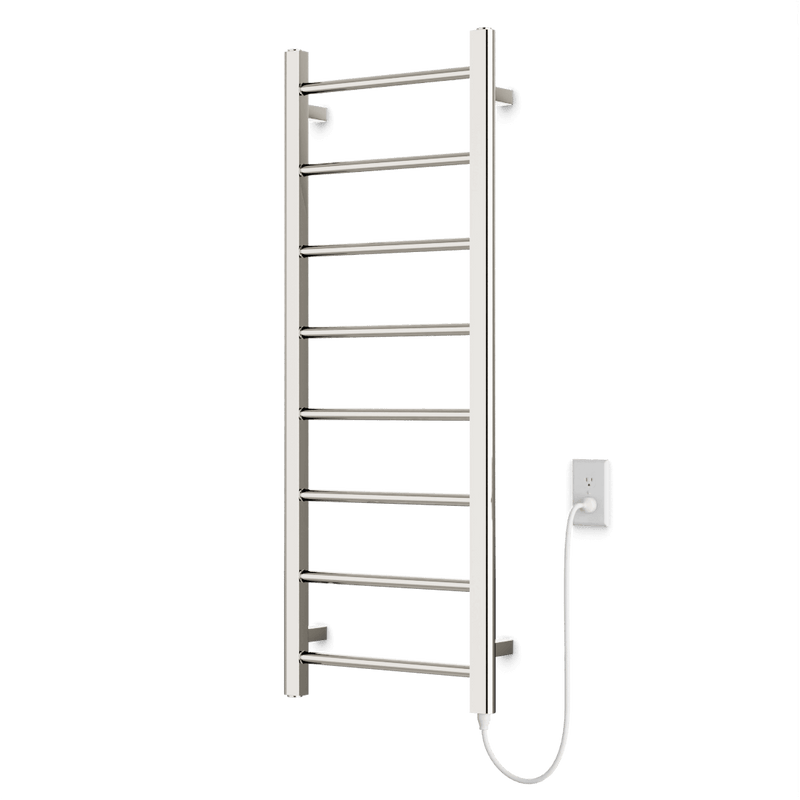 Ryton 47" x 18" Plug-In Heated Towel Rail - Polished Nickel image 1