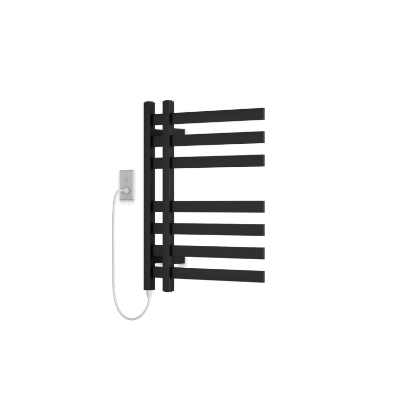 Lioni 27" x 20" Plug-In Heated Towel Rail - Matte Black image 1