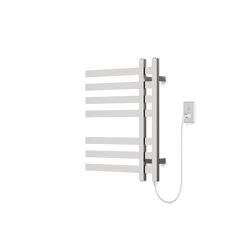 Lioni 27" x 20" Plug-In Heated Towel Rail - Brushed Nickel thumbnail 1