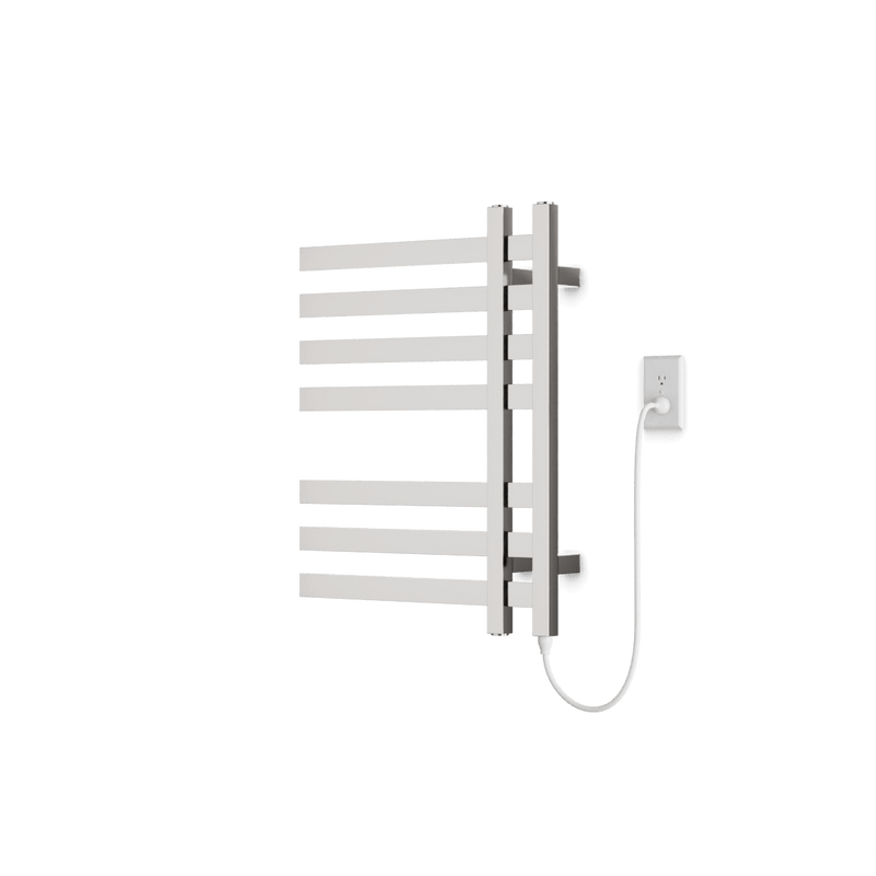 Lioni 27" x 20" Plug-In Heated Towel Rail - Brushed Nickel image 1