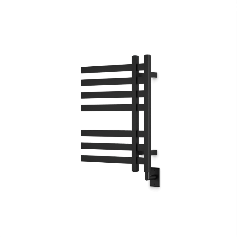 Lioni 27" x 20" Hardwired Heated Towel Rail - Matte Black image 1