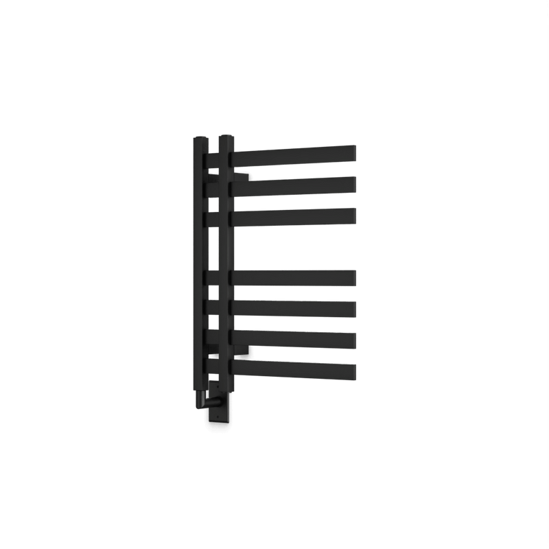 Lioni 27" x 20" Hardwired Heated Towel Rail - Matte Black image 1