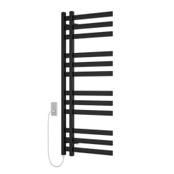 Lioni 48" x 20" Plug-In Heated Towel Rail - Matte Black thumbnail 1