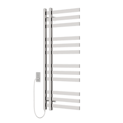 Lioni 48" x 20" Plug-In Heated Towel Rail - Brushed Nickel thumbnail 1