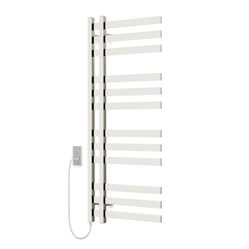 Lioni 48" x 20" Plug-In Heated Towel Rail - Polished Nickel image 1