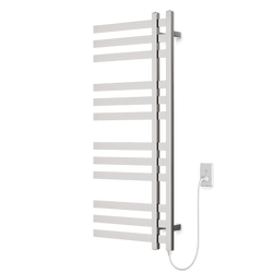 Lioni 48" x 20" Plug-In Heated Towel Rail - Brushed Nickel thumbnail 1