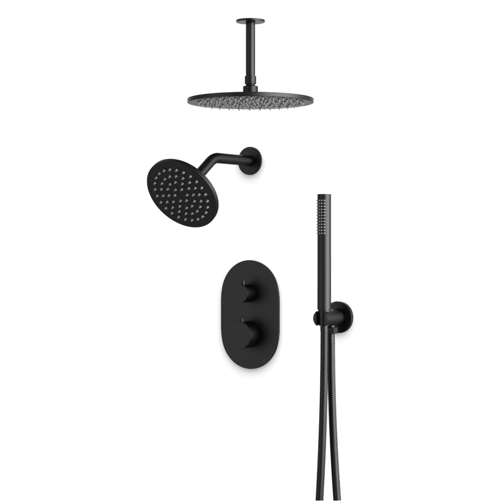 Opera Thermostatic Shower Trim Kit with Wall & Ceiling Mount