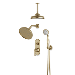 Classic Thermostatic Shower Trim Kit with Wall & Ceiling Mount Shower Head, Hand Shower - PS108CLSB thumbnail 1