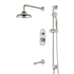 Classic Thermostatic Shower Trim Kit with Hand Shower on Slide Bar, Tub Filler - PS116CLPN thumbnail 1