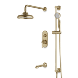 Classic Thermostatic Shower Trim Kit with Hand Shower on Slide Bar, Tub Filler - PS116CLSB thumbnail 1
