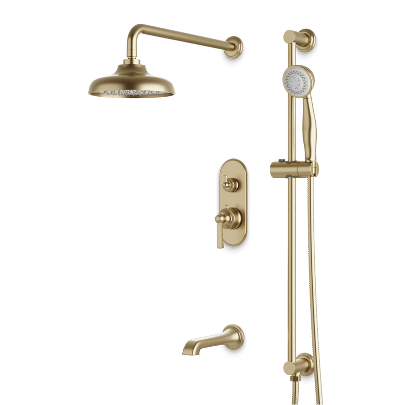 Classic Thermostatic Shower Trim Kit with Hand Shower on Slide Bar, Tub Filler - PS116CLSB image 1