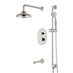 Classic Thermostatic Shower Trim Kit with Hand Shower on Slide Bar, Tub Filler - PS116DCLPN thumbnail 1