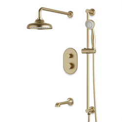 Classic Thermostatic Shower Trim Kit with Hand Shower on Slide Bar, Tub Filler - PS116DCLSB thumbnail 1