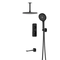 Harmony Thermostatic Shower Trim Kit with Hand Shower, Tub Filler - PS120TRBK thumbnail 1