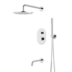 Opera Thermostatic Shower Trim Kit with Hand Shower, Tub Filler - Chrome / Wide thumbnail 1