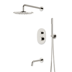 Opera Thermostatic Shower Trim Kit with Hand Shower, Tub Filler - Polished Nickel / Wide thumbnail 1