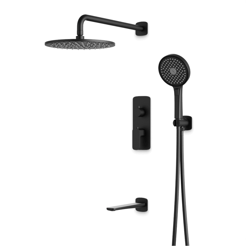 Harmony Thermostatic Shower Trim Kit with Hand Shower, Tub Filler - Matte Black / 10" (standard) image 1