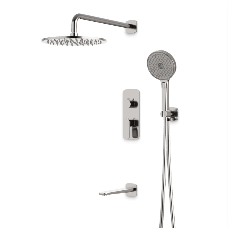 Harmony Thermostatic Shower Trim Kit with Hand Shower, Tub Filler - Brushed Nickel / 10" (standard) image 1