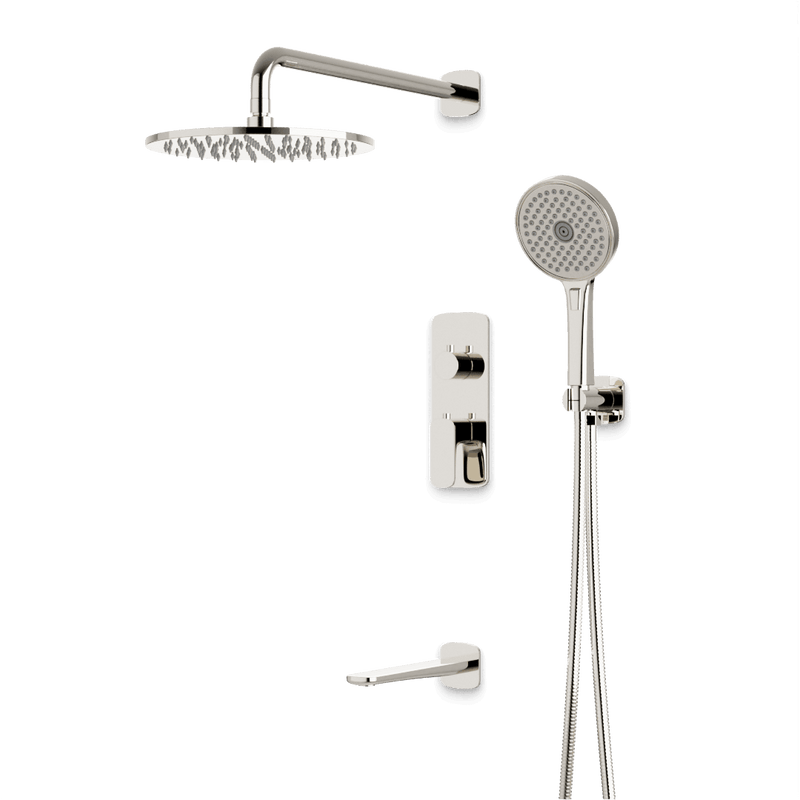 Harmony Thermostatic Shower Trim Kit with Hand Shower, Tub Filler - Polished Nickel / 10" (standard) image 1