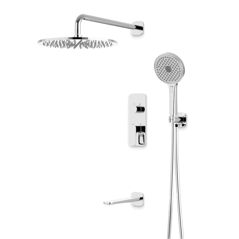 Harmony Thermostatic Shower Trim Kit with Hand Shower, Tub Filler - Chrome / 12" image 1