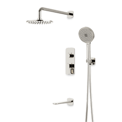 Harmony Thermostatic Shower Trim Kit with Hand Shower, Tub Filler - Polished Nickel / 8" thumbnail 1