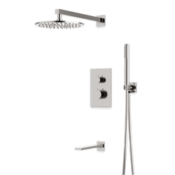 Otella Thermostatic Shower Trim Kit with Hand Shower, Tub Filler - Brushed Nickel / Wide thumbnail 1