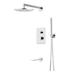 Otella Thermostatic Shower Trim Kit with Hand Shower, Tub Filler - Chrome / Wide thumbnail 1