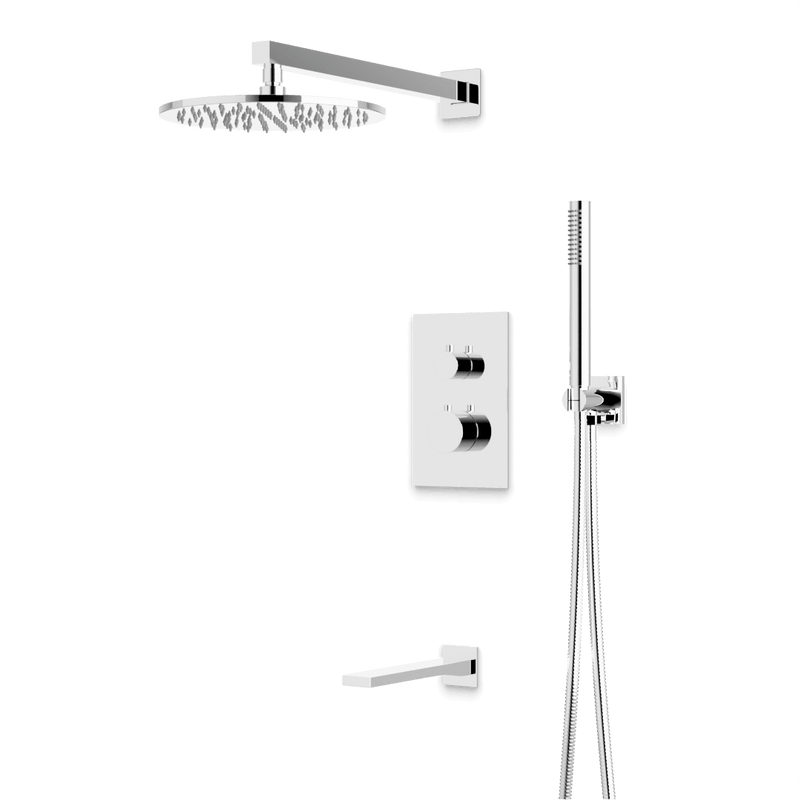 Otella Thermostatic Shower Trim Kit with Hand Shower, Tub Filler - Chrome / Wide image 1