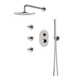 Opera Thermostatic Shower Trim Kit with Hand Shower, Body Jets - Brushed Nickel / Wide thumbnail 1