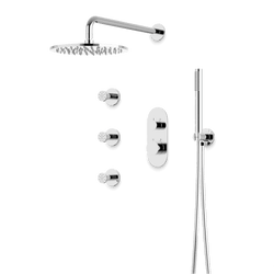 Opera Thermostatic Shower Trim Kit with Hand Shower, Body Jets - Chrome / Linear thumbnail 1